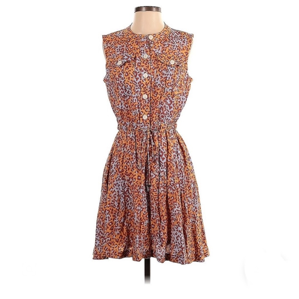 Nine West Orange Fit-and-Flare Sundress